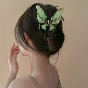 Hair Clips Shark Tooth Hair Claw For Fresh Look Butterfly Casual Party Acrylic